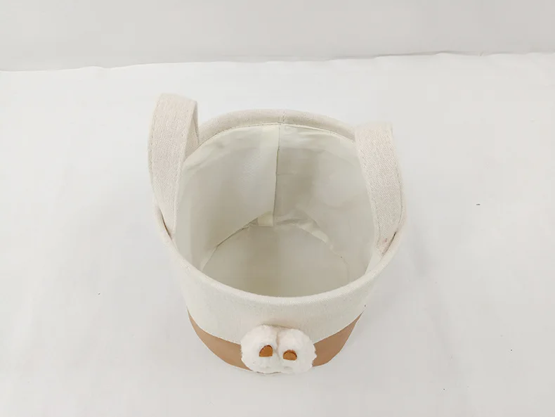 Custom Name Cute Cartoon Diaper Caddy Foldable Fabric Storage Basket with Handles Nursery Toy Organizer for Baby Essentials