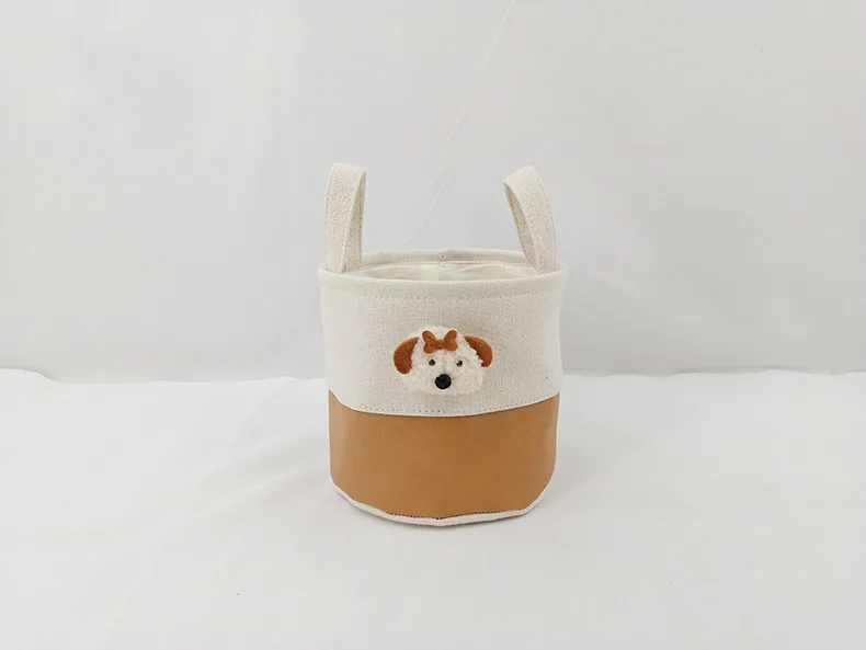 Custom Name Cute Cartoon Diaper Caddy Foldable Fabric Storage Basket with Handles Nursery Toy Organizer for Baby Essentials