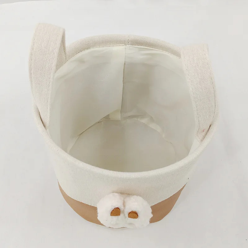Custom Name Cute Cartoon Diaper Caddy Foldable Fabric Storage Basket with Handles Nursery Toy Organizer for Baby Essentials