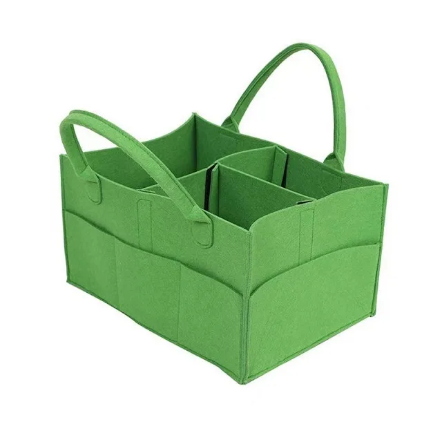 New Large Baby Diaper Caddy Organizer for Changing Table, Nursery Storage Bin Basket with Handle, Felt Diaper Organizer for Home