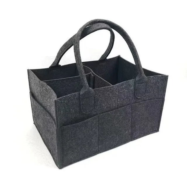 New Large Baby Diaper Caddy Organizer for Changing Table, Nursery Storage Bin Basket with Handle, Felt Diaper Organizer for Home