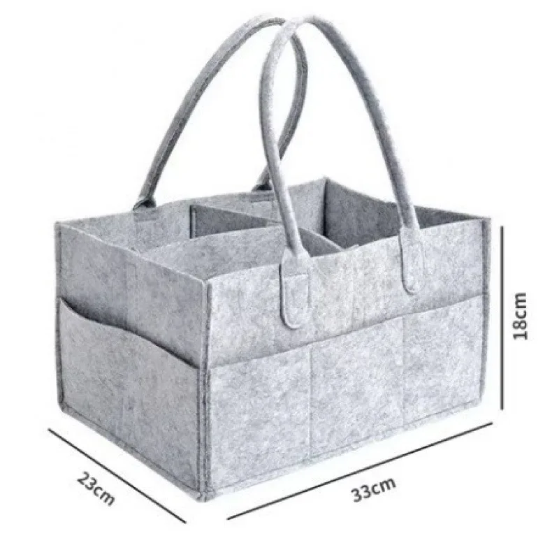 New Large Baby Diaper Caddy Organizer for Changing Table, Nursery Storage Bin Basket with Handle, Felt Diaper Organizer for Home