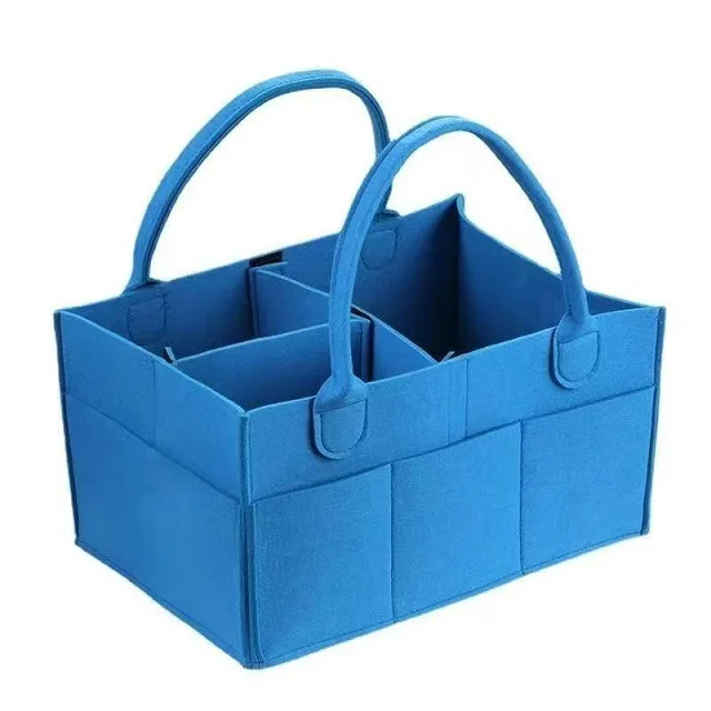 New Large Baby Diaper Caddy Organizer for Changing Table, Nursery Storage Bin Basket with Handle, Felt Diaper Organizer for Home