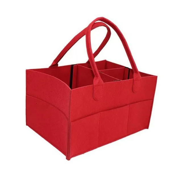 New Large Baby Diaper Caddy Organizer for Changing Table, Nursery Storage Bin Basket with Handle, Felt Diaper Organizer for Home