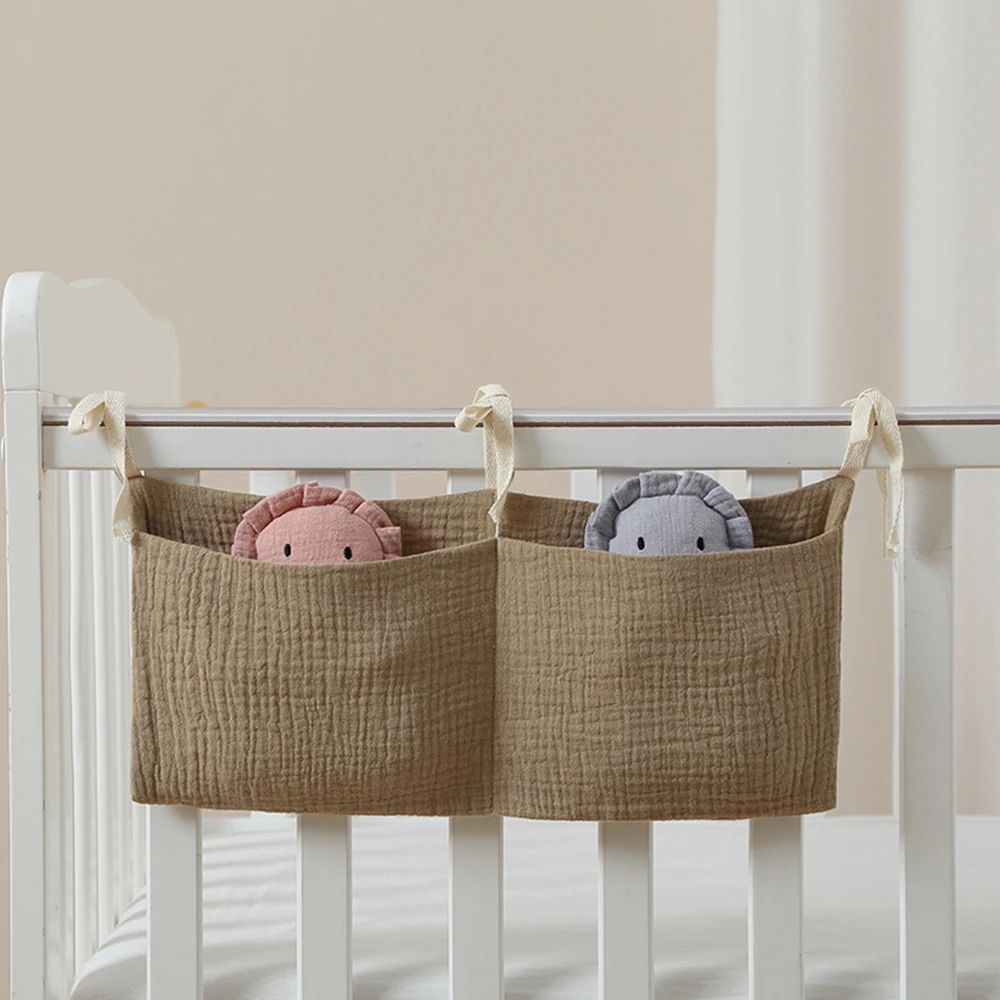 Baby Nursery Crib Organizer, Diaper Caddy Stacker, Portable Hanging Storage for Diapers Wipes Baby Essentials , Changing Table